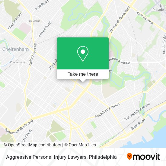 Aggressive Personal Injury Lawyers map
