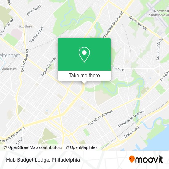 Hub Budget Lodge map