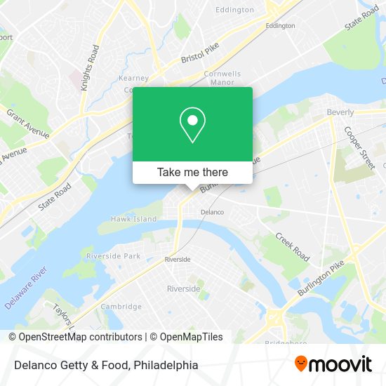 Delanco Getty & Food map