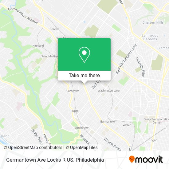 Mapa de Germantown Ave Locks R US