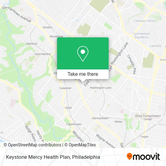 Mapa de Keystone Mercy Health Plan