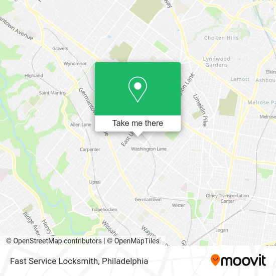 Fast Service Locksmith map