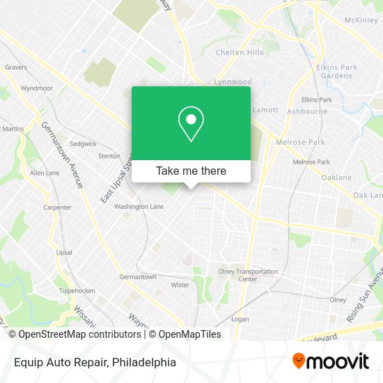 Equip Auto Repair map