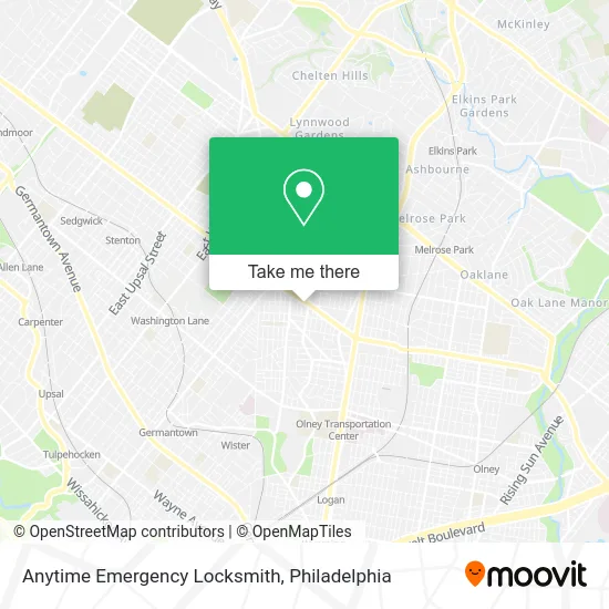 Anytime Emergency Locksmith map
