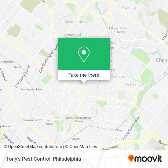 Tony's Pest Control map