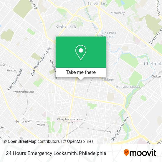 24 Hours Emergency Locksmith map