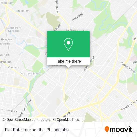 Flat Rate Locksmiths map