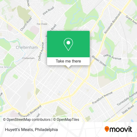 Huyett's Meats map