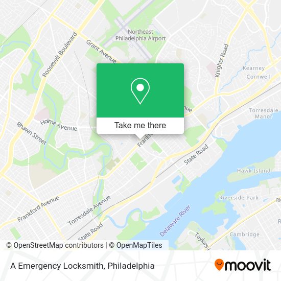 A Emergency Locksmith map