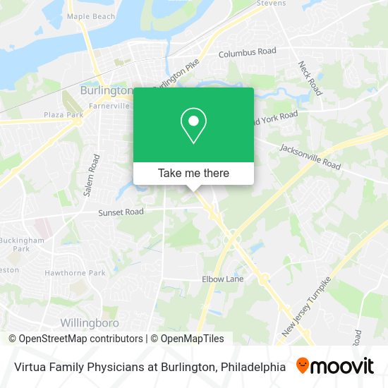 Mapa de Virtua Family Physicians at Burlington