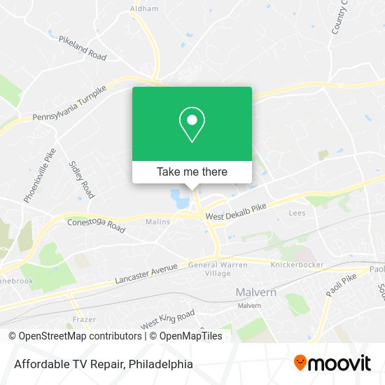 Affordable TV Repair map