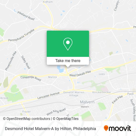 Desmond Hotel Malvern-A by Hilton map