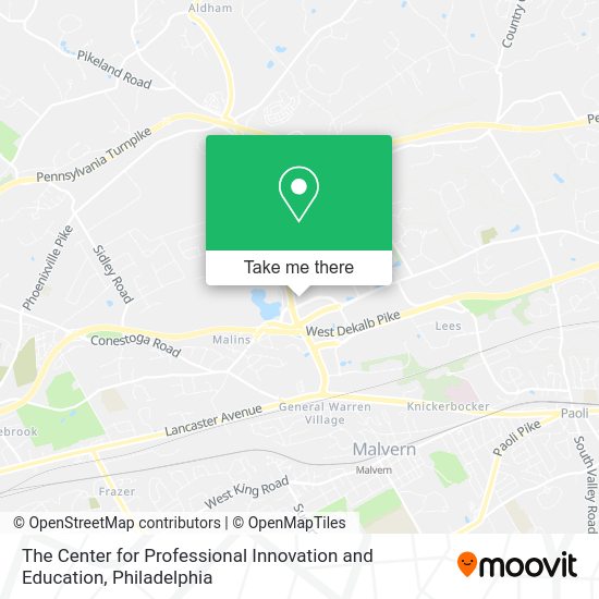 Mapa de The Center for Professional Innovation and Education