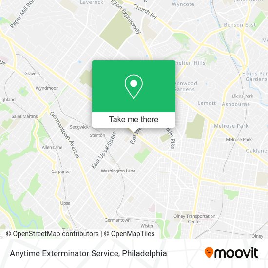 Anytime Exterminator Service map