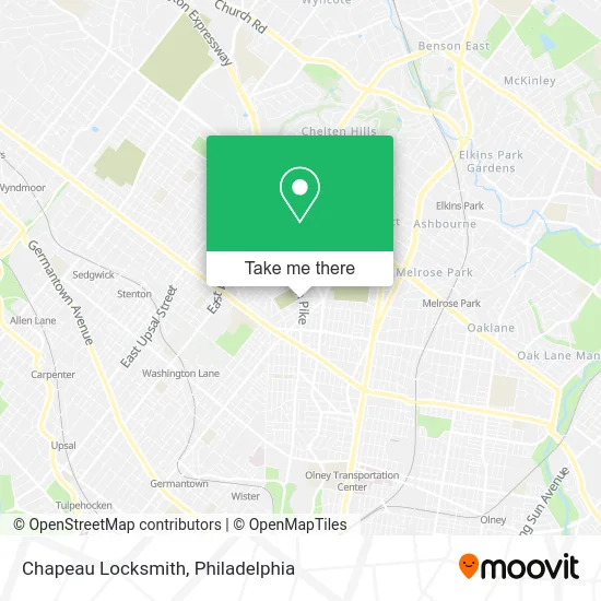 Chapeau Locksmith map