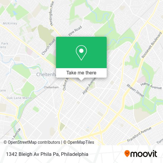 1342 Bleigh Av Phila Pa map