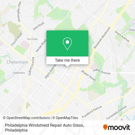 Philadelphia Windshield Repair Auto Glass map