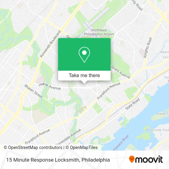 15 Minute Response Locksmith map