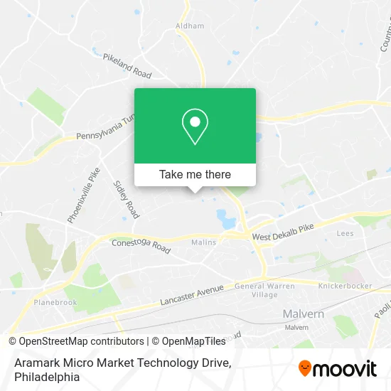 Aramark Micro Market Technology Drive map
