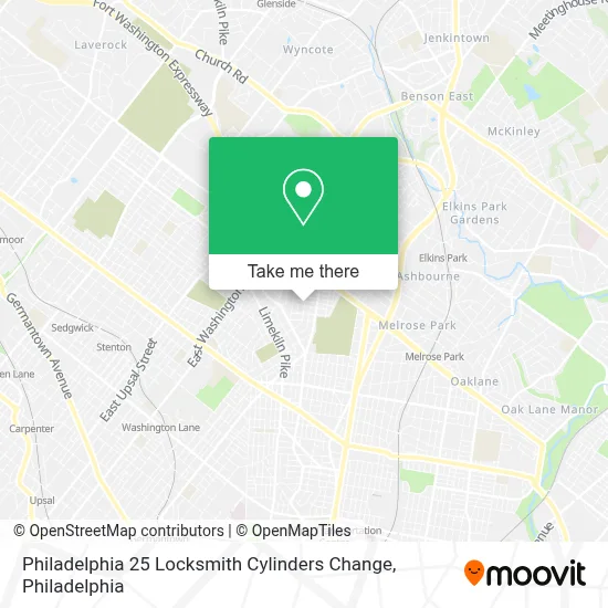 Philadelphia 25 Locksmith Cylinders Change map