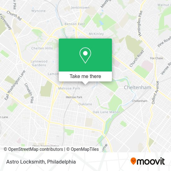 Mapa de Astro Locksmith