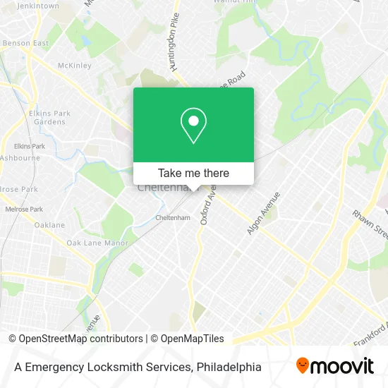 A Emergency Locksmith Services map