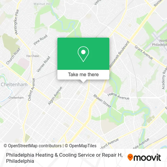 Philadelphia Heating & Cooling Service or Repair H map