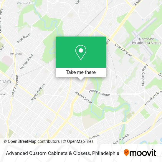 Advanced Custom Cabinets & Closets map