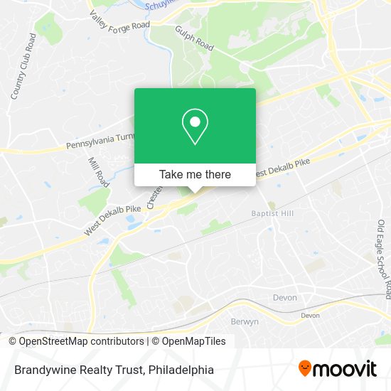 Mapa de Brandywine Realty Trust