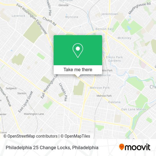 Mapa de Philadelphia 25 Change Locks