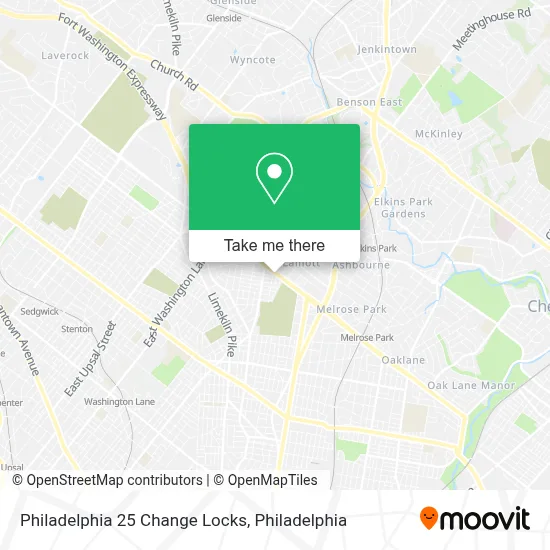 Philadelphia 25 Change Locks map
