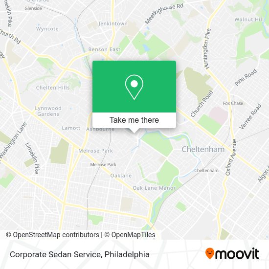Corporate Sedan Service map