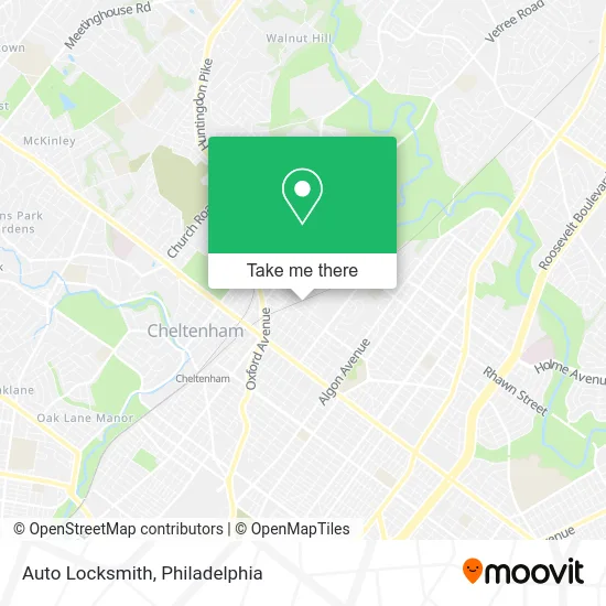 Auto Locksmith map