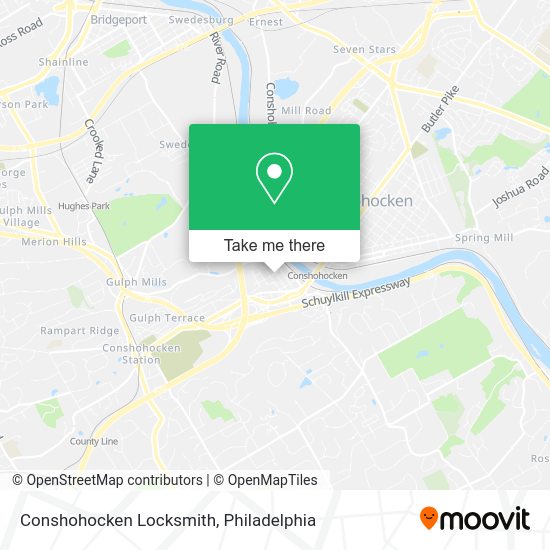 Mapa de Conshohocken Locksmith