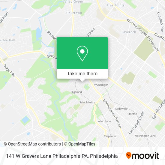 141 W Gravers Lane Philadelphia PA map