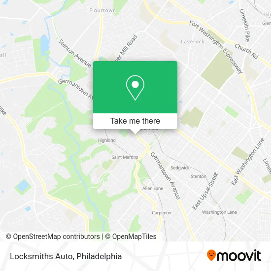 Locksmiths Auto map
