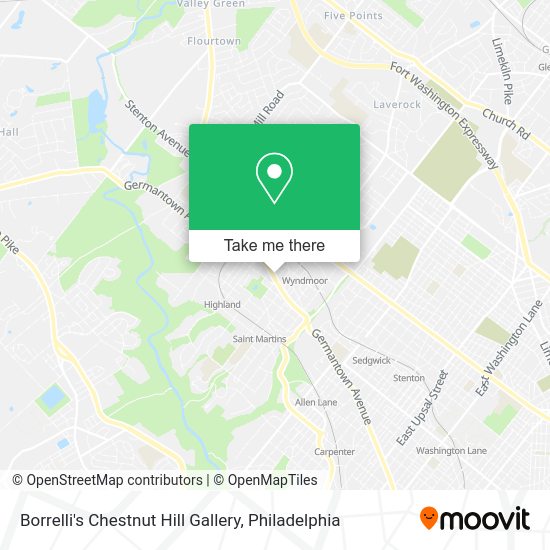 Borrelli's Chestnut Hill Gallery map