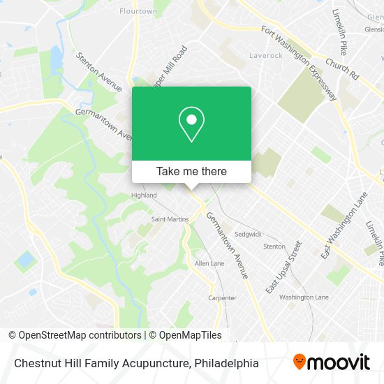 Chestnut Hill Family Acupuncture map