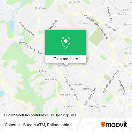 Mapa de Coinstar - Bitcoin ATM