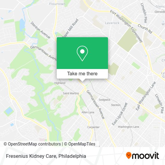 Fresenius Kidney Care map