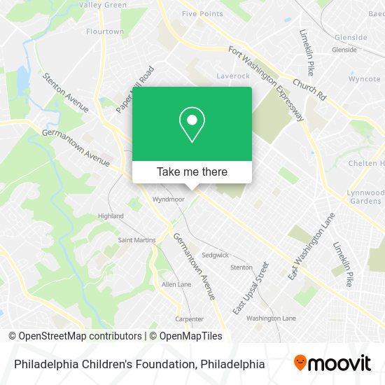 Philadelphia Children's Foundation map