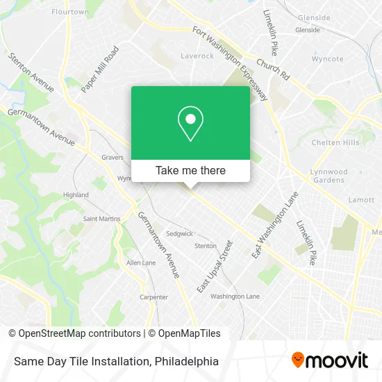 Same Day Tile Installation map