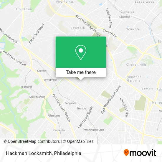 Hackman Locksmith map