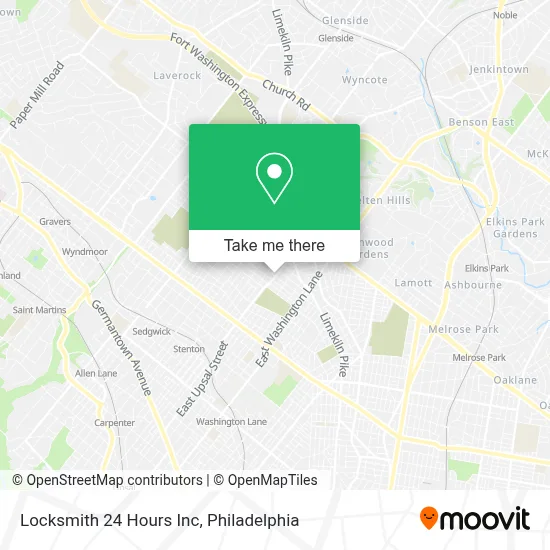 Locksmith 24 Hours Inc map