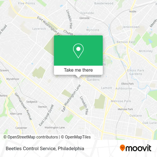 Beetles Control Service map