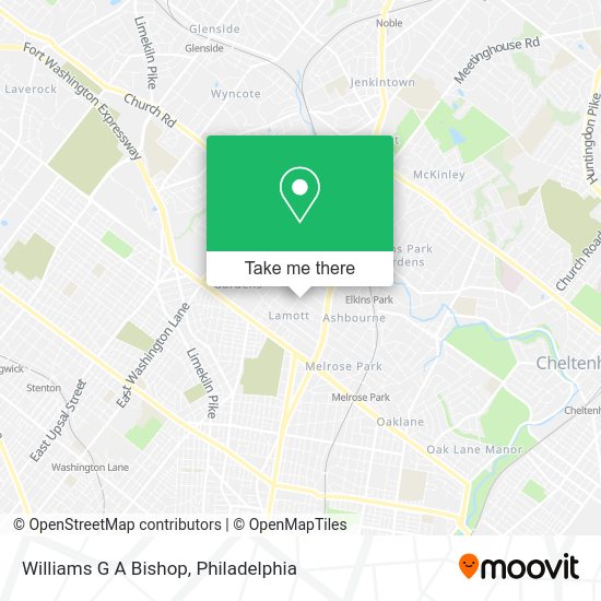 Williams G A Bishop map