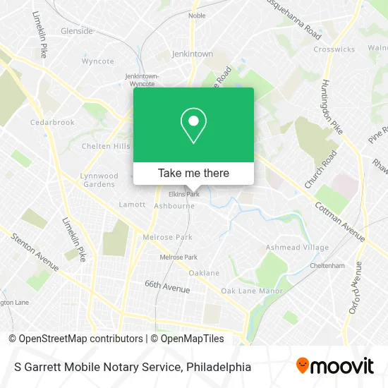 S Garrett Mobile Notary Service map
