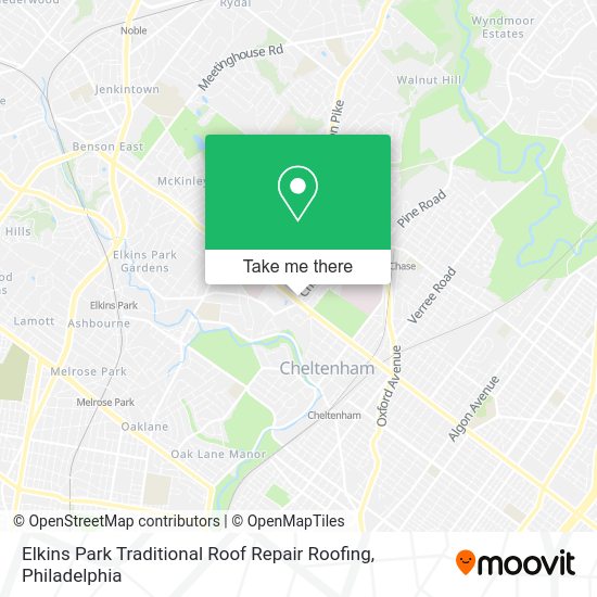 Mapa de Elkins Park Traditional Roof Repair Roofing