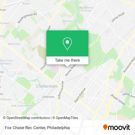 Fox Chase Rec Center map
