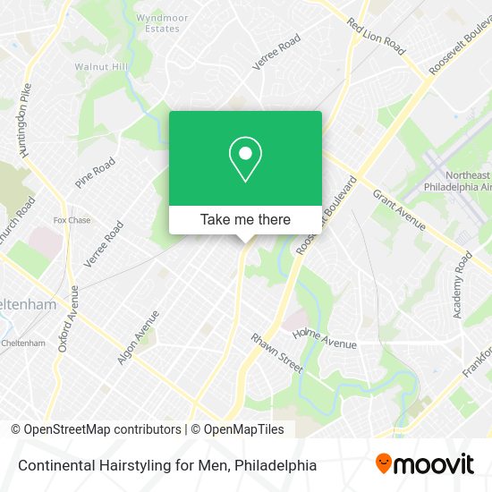 Continental Hairstyling for Men map